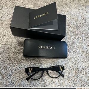 Versace Women's VE 3282 GB1 Black Eyeglasses 51-19 New Authentic Frames